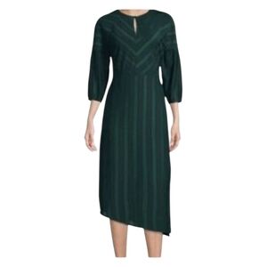Liz Claiborne Dress Mysterious Green Striped Size XL